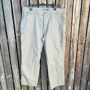 Carhartt 40 32 Relaxed Fit Tan Pants Work Workwear Mens Rugged Flex Duck Utility